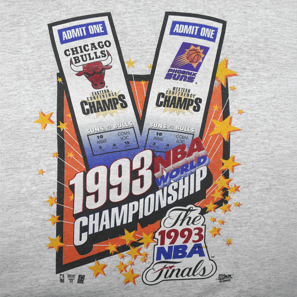 NBA (Salem) - Bulls VS Suns NBA Final World Champions T-Shirt 1993 X-Large Vintage Retro