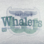 NHL (Chalk Line) - Hartford Whalers Spell-Out T-Shirt 1990s Large Vintage Retro Hockey