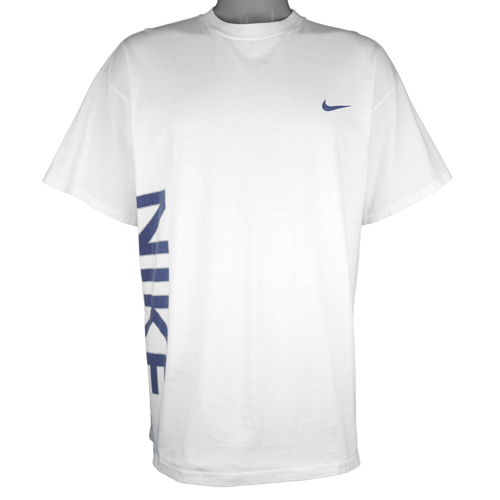 Nike - White Spell Out T-Shirt 2000s Large Vintage Retro