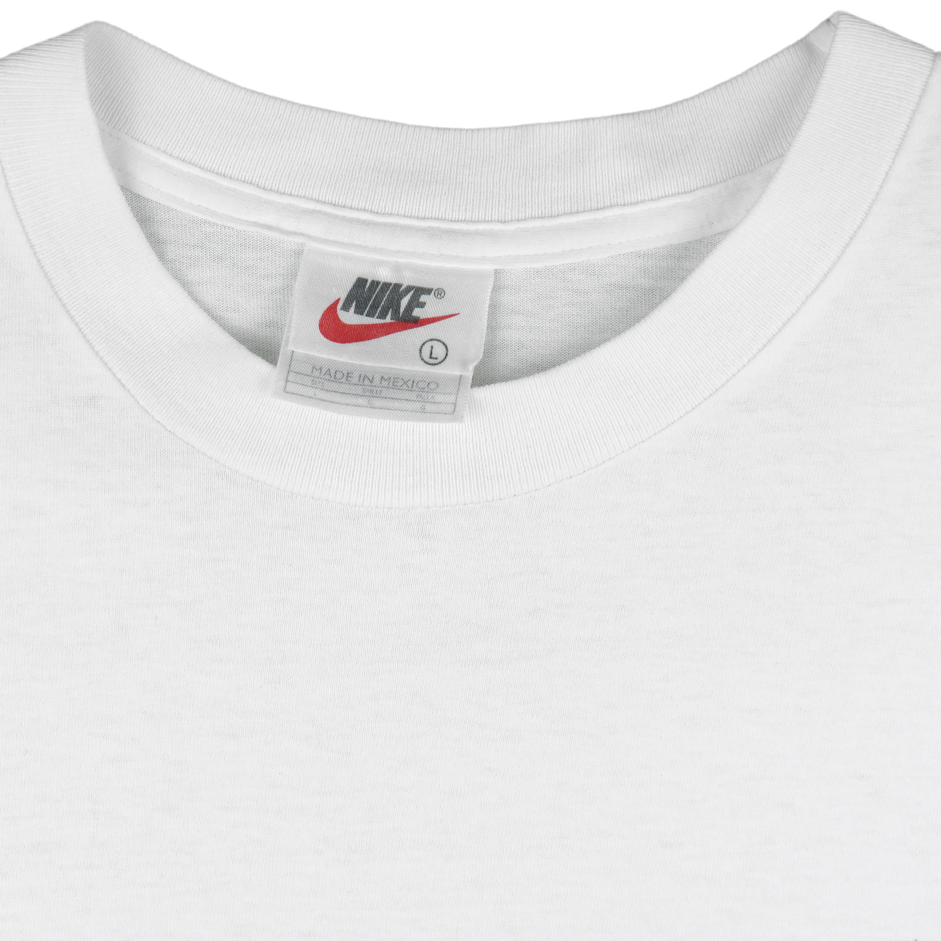 Nike - White Spell Out T-Shirt 2000s Large Vintage Retro