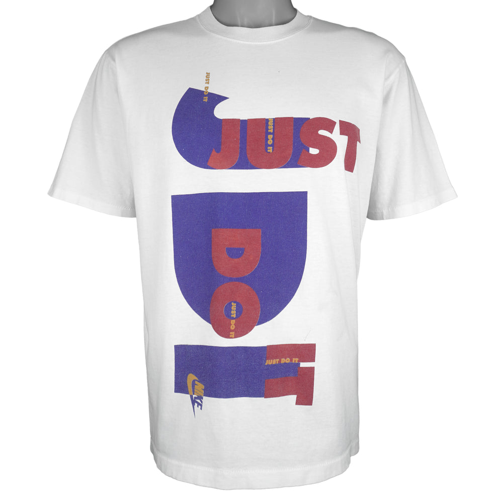 Nike - Just Do It Spell-Out T-Shirt 1990s Large Vintage Retro