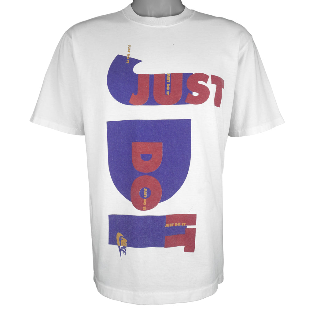Nike - Just Do It Spell-Out T-Shirt 1990s Large Vintage Retro