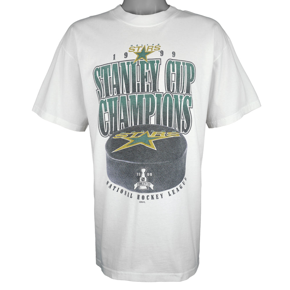 NHL (Silver Mountain) - Dallas Stars Stanley Cup Champions T-Shirt 1999 Large Vintage Retro Hockey