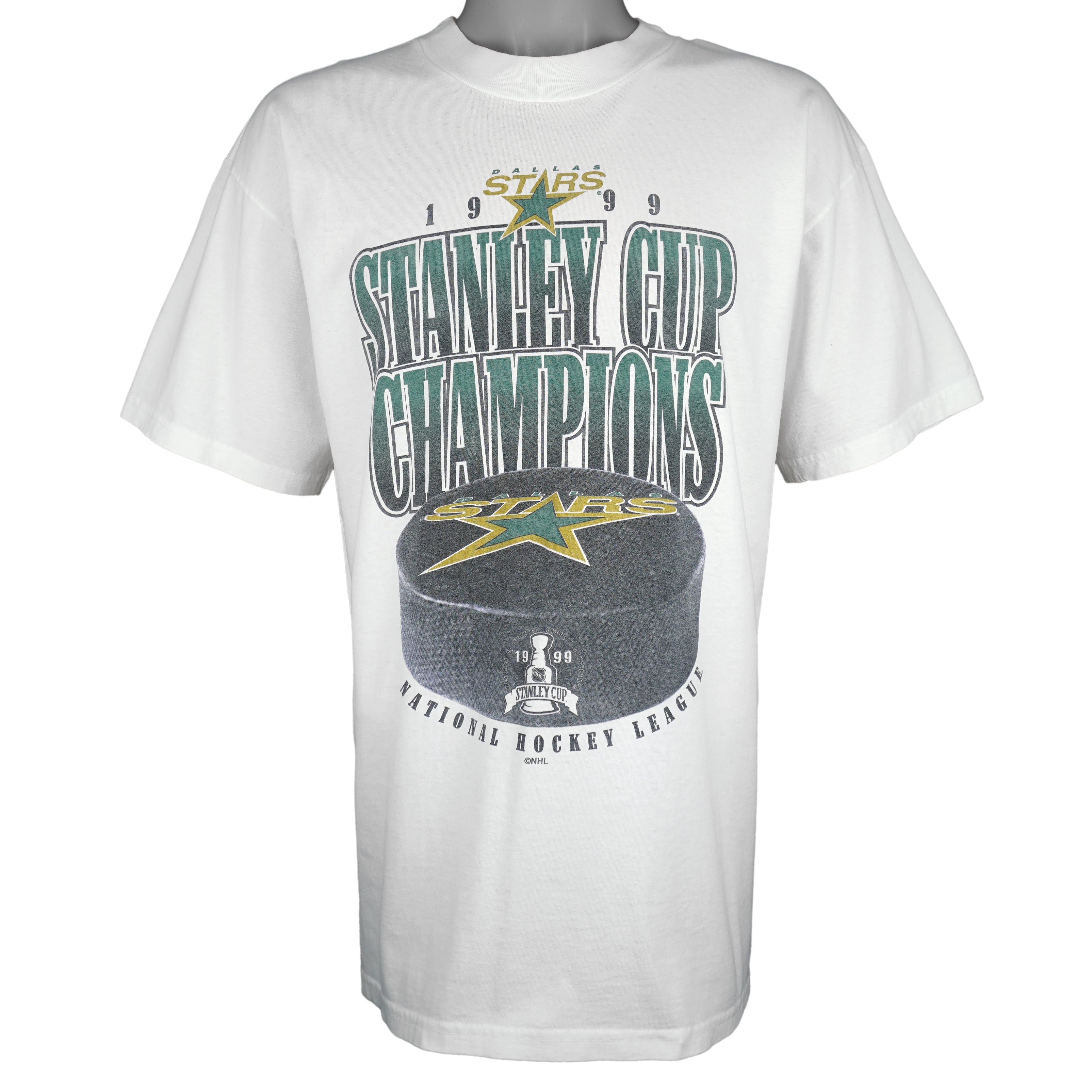 NHL (Silver Mountain) - Dallas Stars Stanley Cup Champions T-Shirt 1999 Large Vintage Retro Hockey