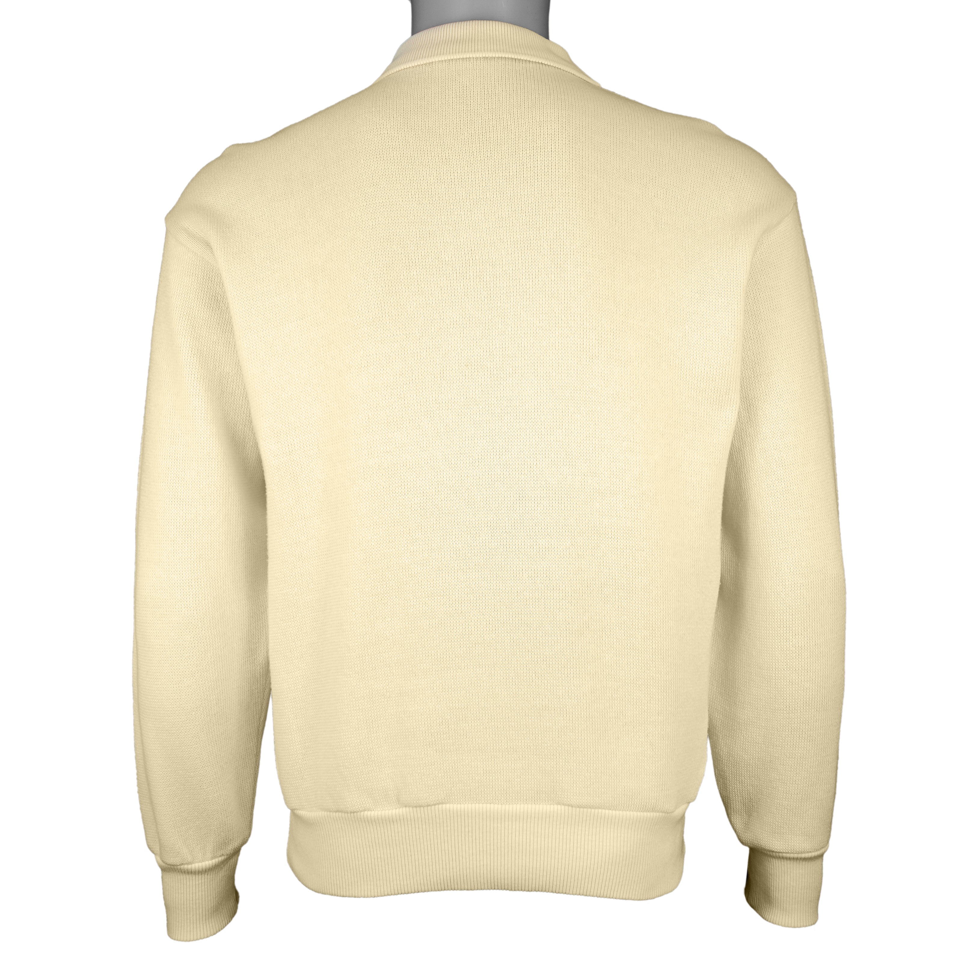 Lacoste - Yellow 1/4 Button-Up Sweatshirt 1990s Medium Vintage Retro