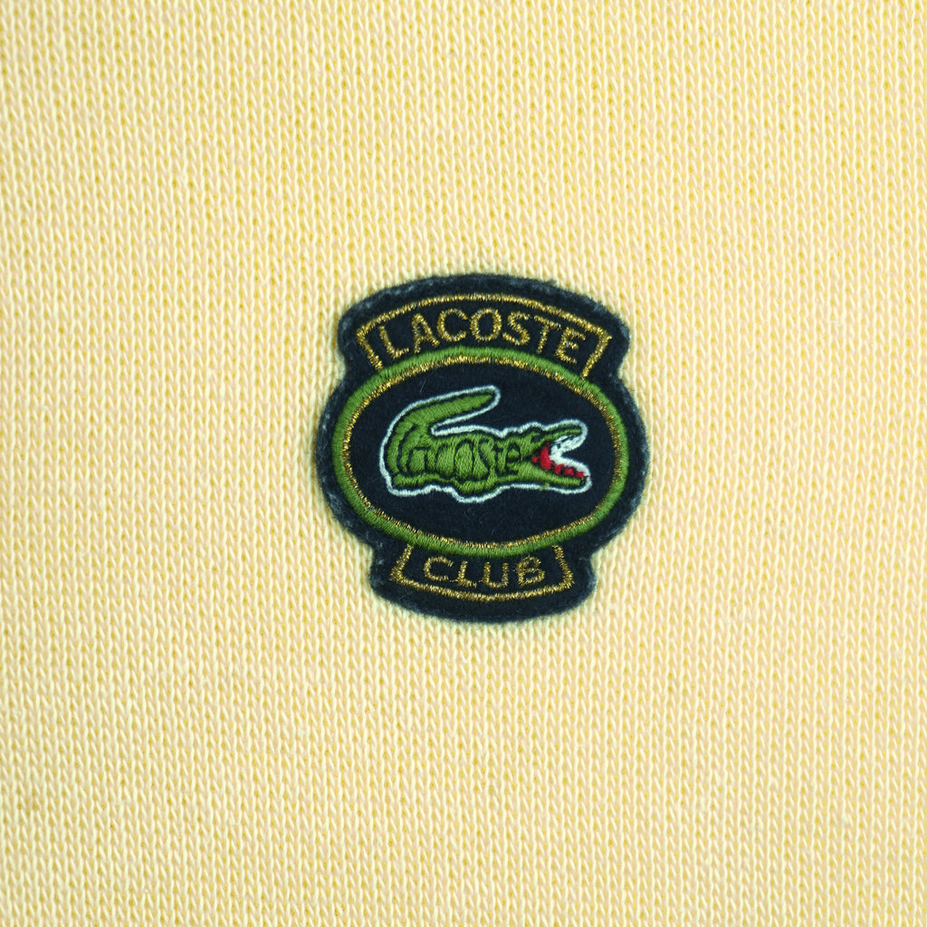 Lacoste - Yellow 1/4 Button-Up Sweatshirt 1990s Medium Vintage Retro