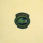 Lacoste - Yellow 1/4 Button-Up Sweatshirt 1990s Medium Vintage Retro