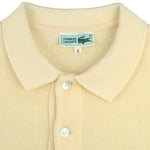 Lacoste - Yellow 1/4 Button-Up Sweatshirt 1990s Medium Vintage Retro