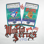 MLB (Softwear) - Atlanta Braves VS Toronto Blue Jays World Series T-Shirt 1992 Large Vintage Retro Baseball