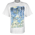 Reebok - Broken Glass Basketball T-Shirt 1990s Medium Vintage Retro Basketball
