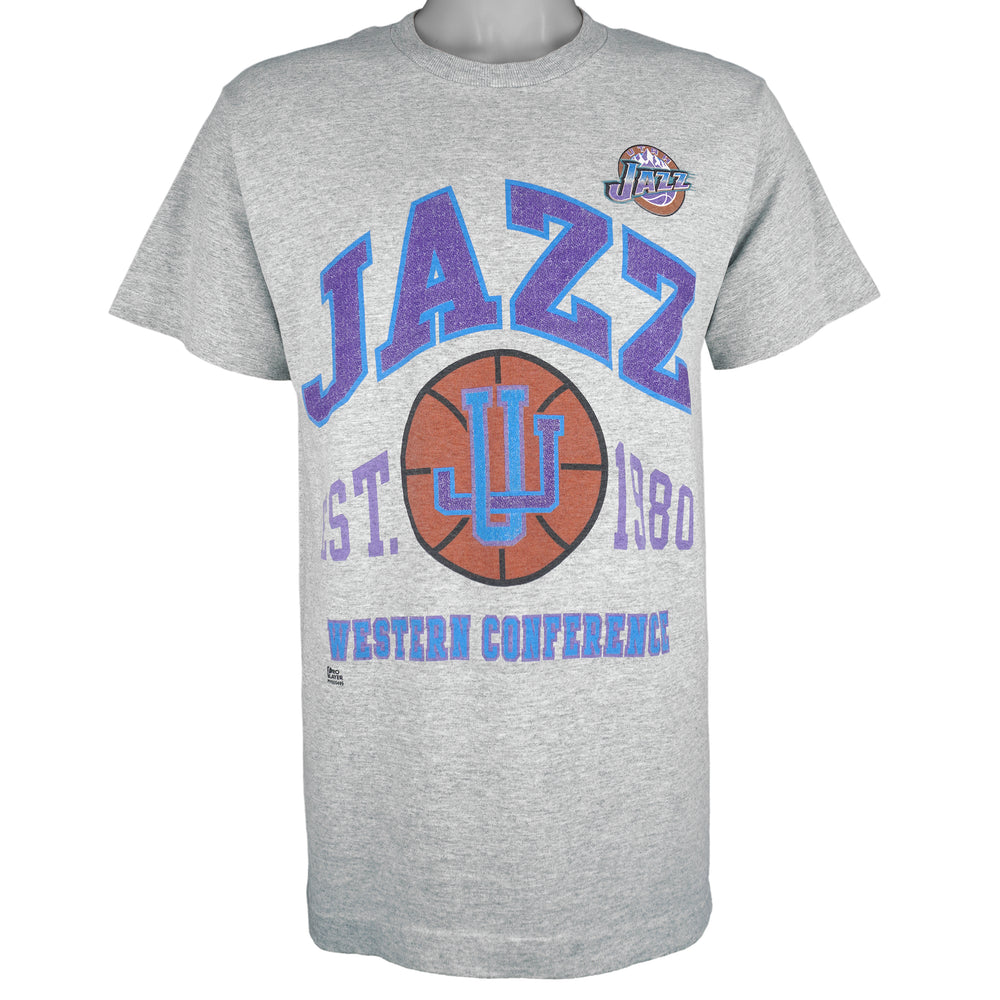 NBA (Pro Player) - Utah Jazz Western Conference T-Shirt 1990s Medium Vintage Retro Basketball