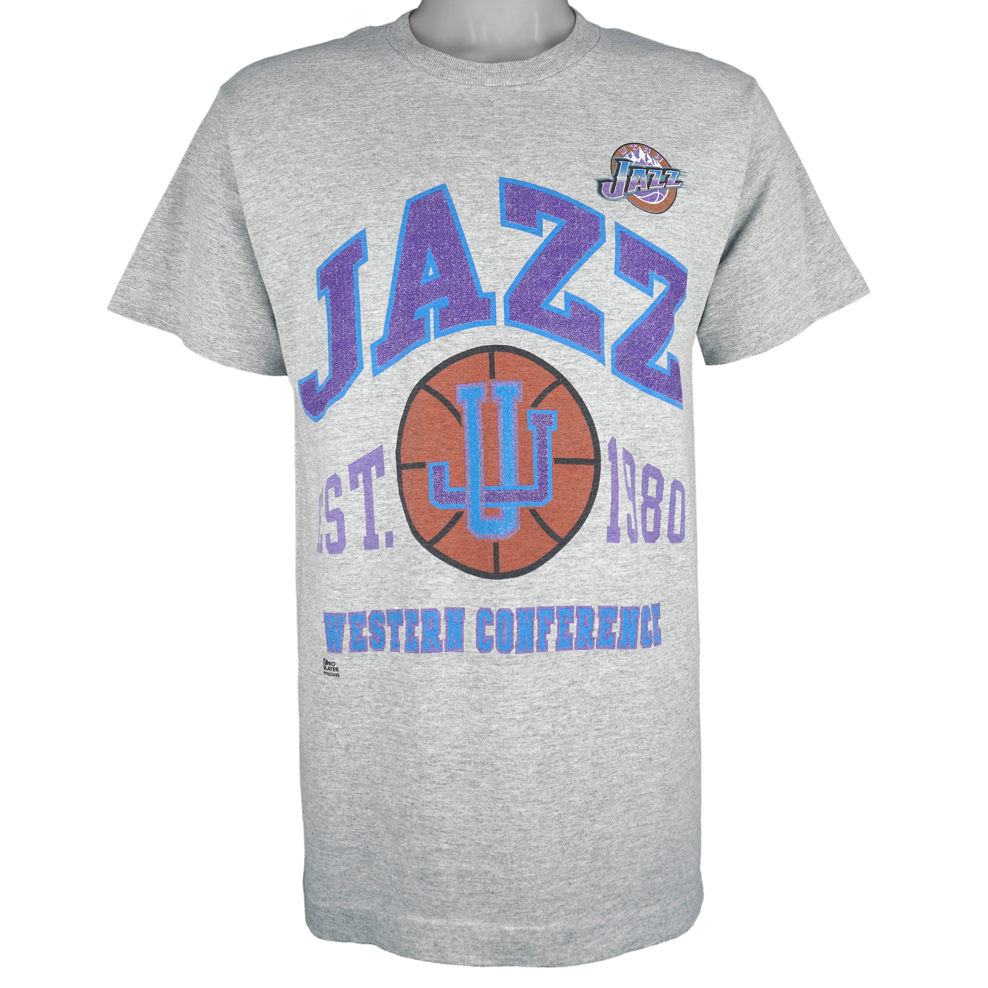 NBA (Pro Player) - Utah Jazz Western Conference T-Shirt 1990s Medium Vintage Retro Basketball