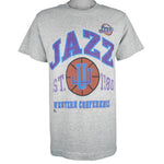 NBA (Pro Player) - Utah Jazz Western Conference T-Shirt 1990s Medium