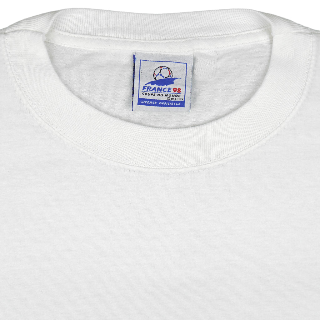 Vintage - World Cup France Soccer'98 Spell-Out T-Shirt 1998 Large Vintage Retro