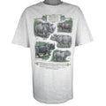 Vintage (Hanes) - Rhinos of the World Educational Animal Print T-Shirt 1990s X-Large Vintage Retro