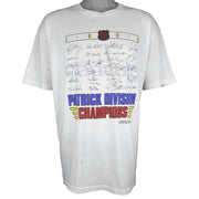 NHL (Hanes)- Washington Capitals Patrick Division Autographed T-Shirt 1989 XX-Large Vintage Retro Hockey