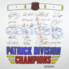 NHL (Hanes)- Washington Capitals Patrick Division Autographed T-Shirt 1989 XX-Large Vintage Retro Hockey
