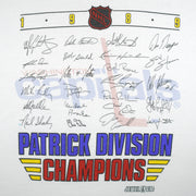 NHL (Hanes)- Washington Capitals Patrick Division Autographed T-Shirt 1989 XX-Large Vintage Retro Hockey