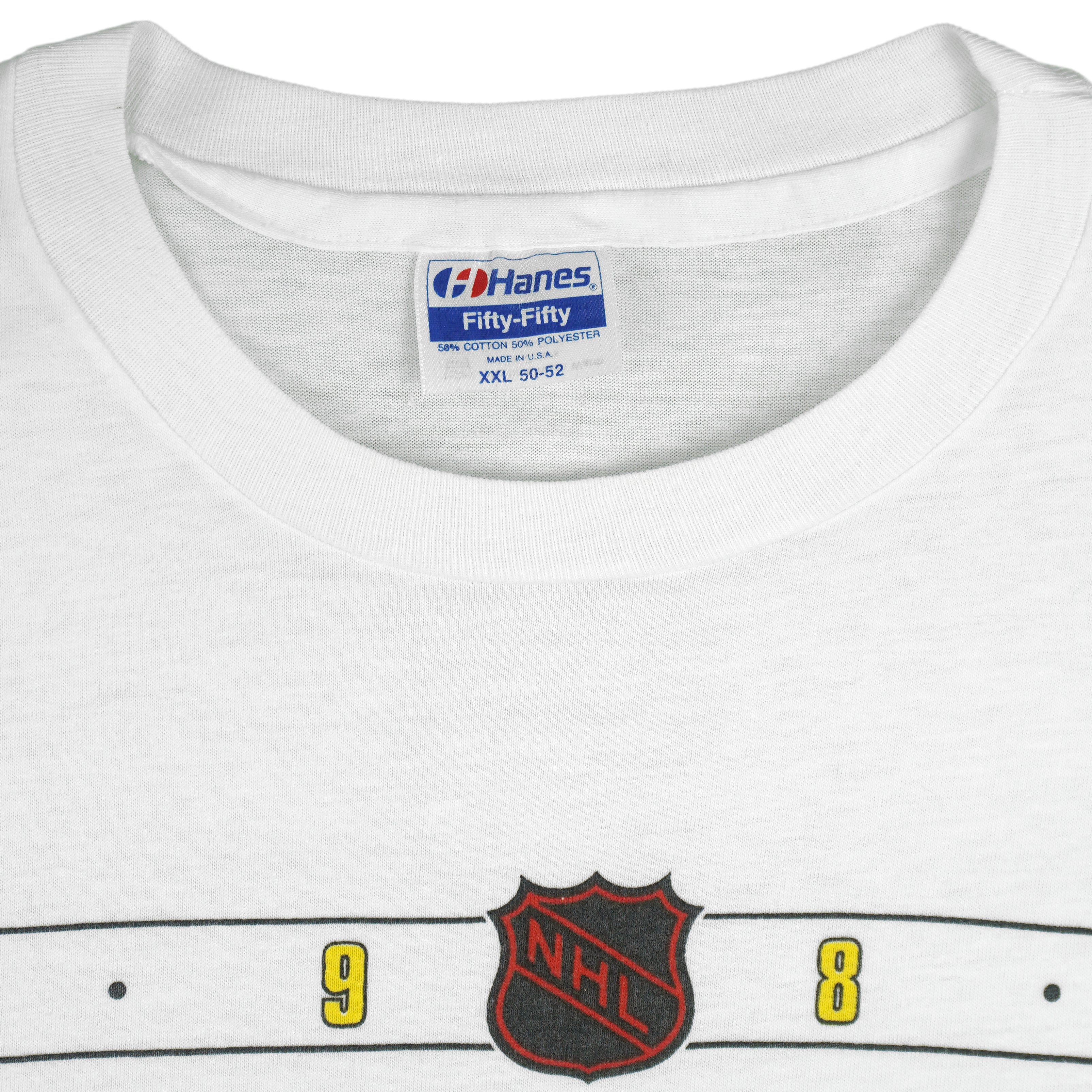 NHL (Hanes)- Washington Capitals Patrick Division Autographed T-Shirt 1989 XX-Large Vintage Retro Hockey