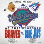 MLB (Softwear) - Braves VS Blue Jays World Series Classic Matchup T-Shirt 1992 Small Vintage Retro Baseball