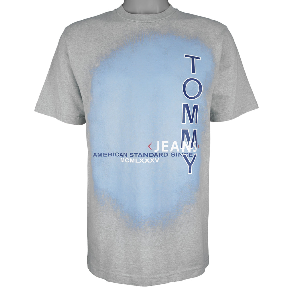Tommy Hilfiger - American Standard Since MCMLXXXV Spell-Out T-Shirt 1990s Large Vintage Retro
