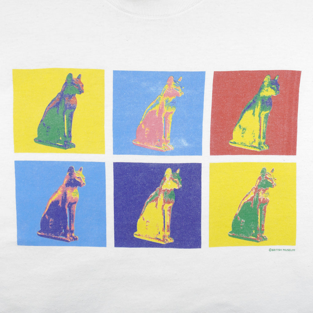 Vintage - British Art Museum Cat T-Shirt 1990s Medium Vintage Retro