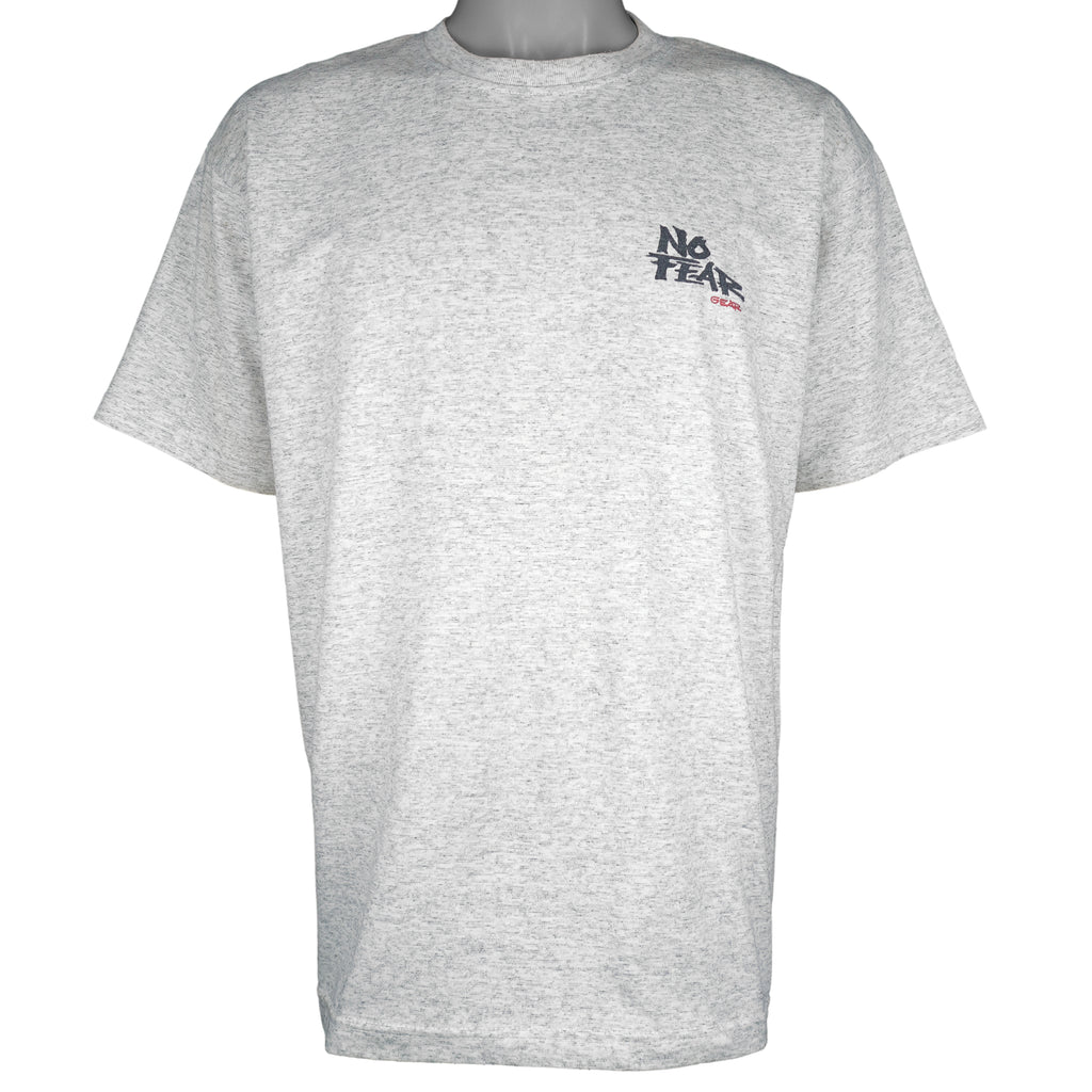 Vintage (No Fear) - Wherever The Fear May Be Look It In The Eyes T-Shirt 1990s Large Vintage Retro