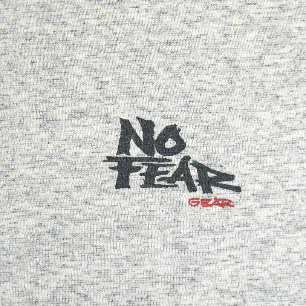 Vintage (No Fear) - Wherever The Fear May Be Look It In The Eyes T-Shirt 1990s Large Vintage Retro