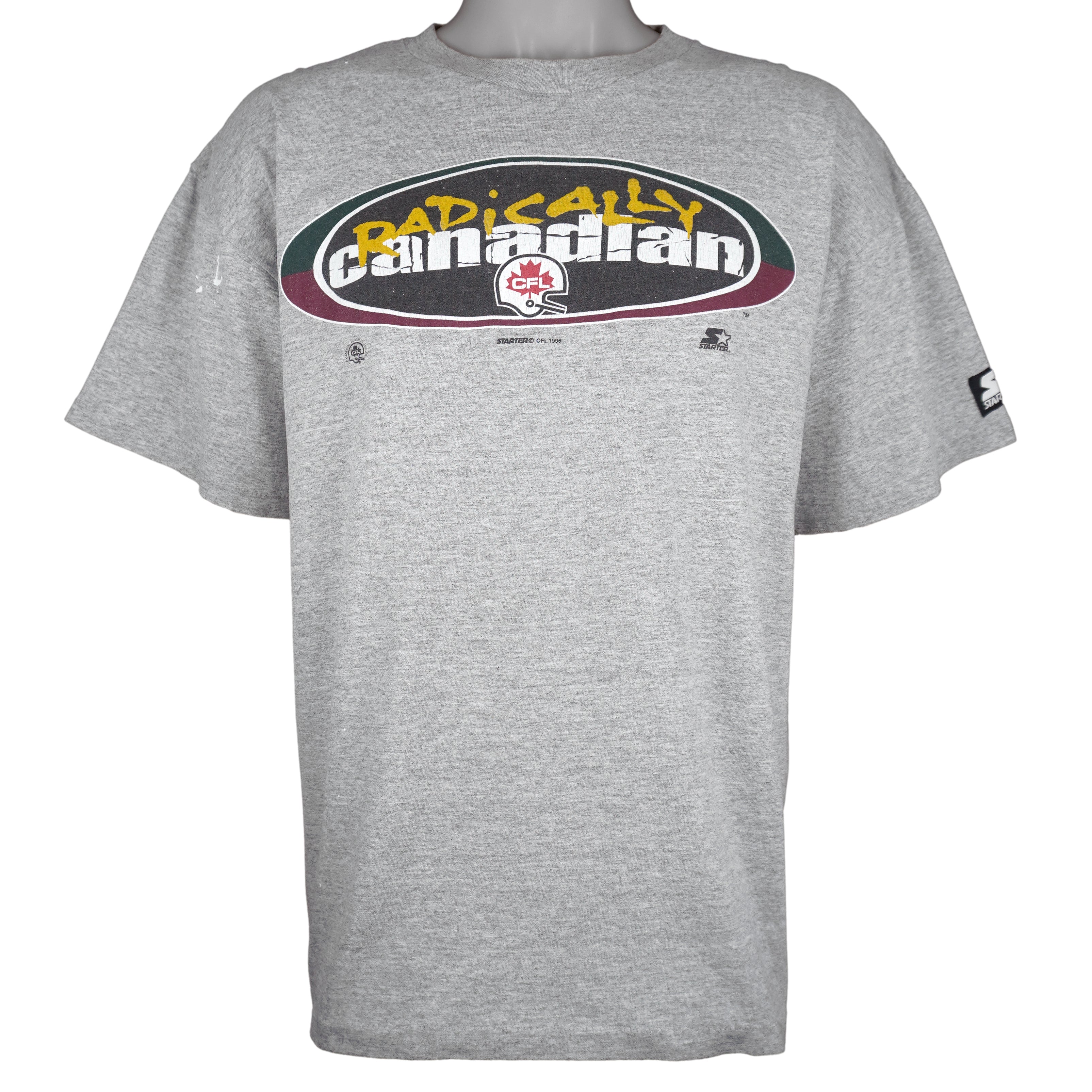 Starter (CFL) - Radically Canadian Football Single Stitch T-Shirt 1996 Large Vintage Retro Football