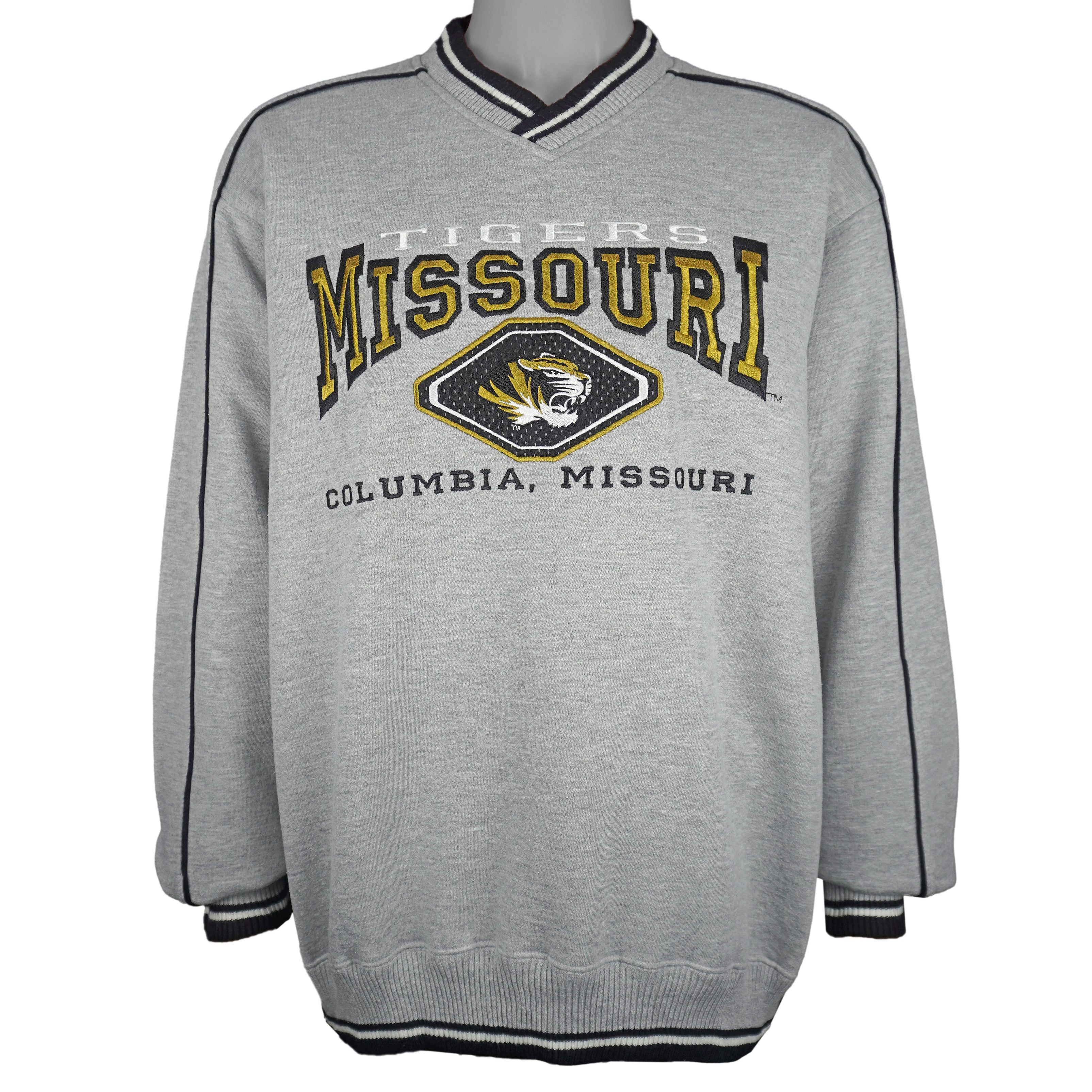 NCAA (Lee) - Missouri Tigers Embroidered Crew Neck Sweatshirt 1990s Large Vintage Retro