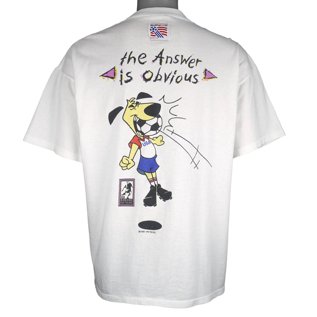 Vintage - USA Soccer World Cup Mascot T-Shirt 1993 Large Vintage Retro