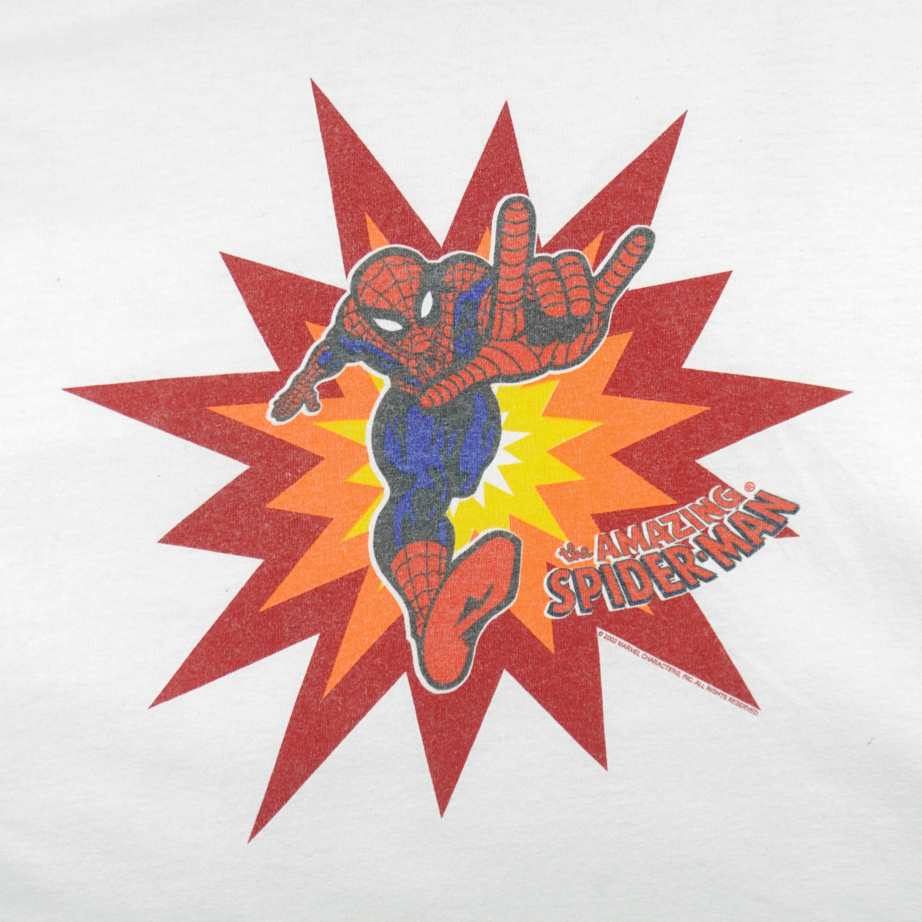 Marvel -White Spiderman T-Shirt 2002s Large Vintage Retro