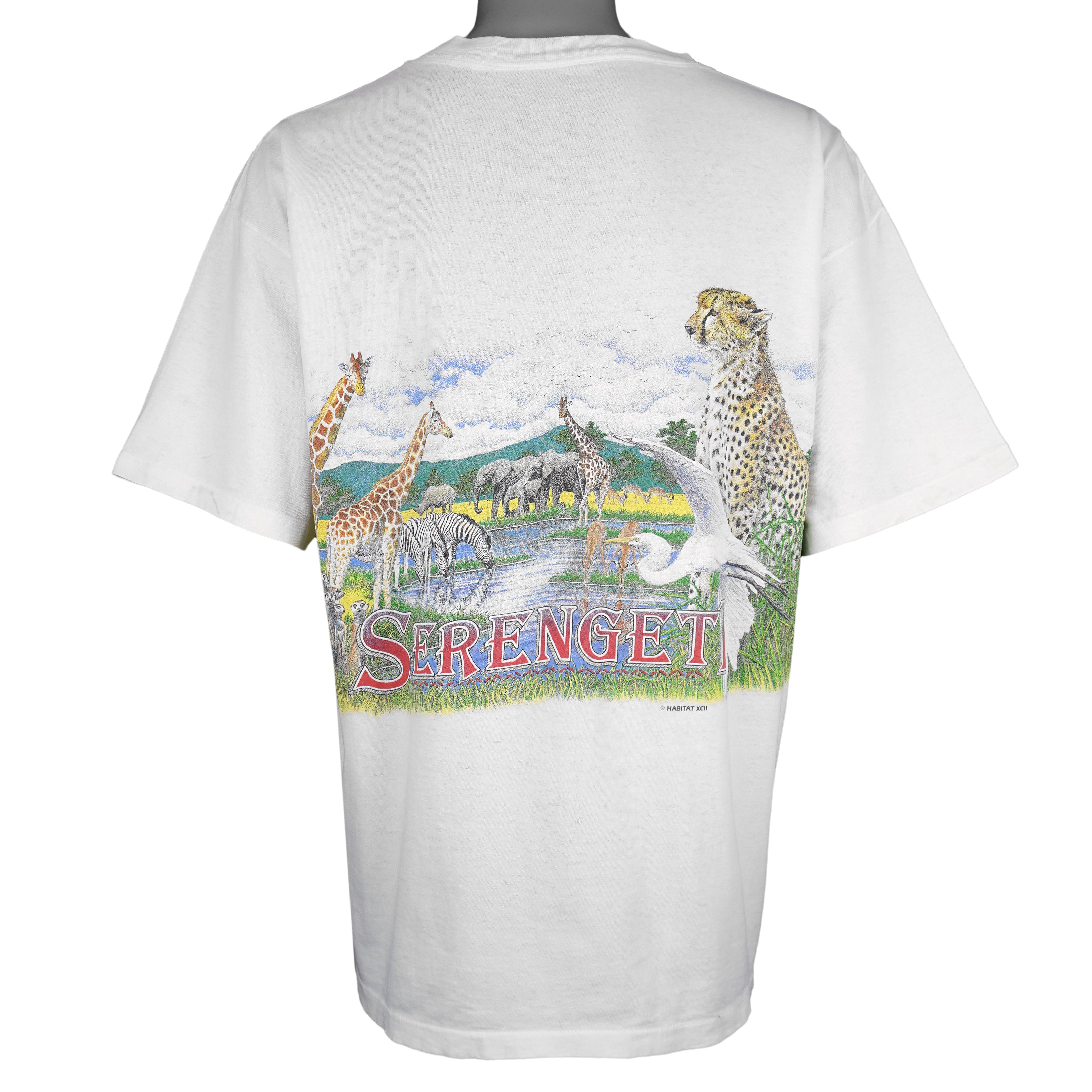 Vintage (Habitat) - Nature Serenget Animal Print T-Shirt 1992 X-Large Vintage Retro
