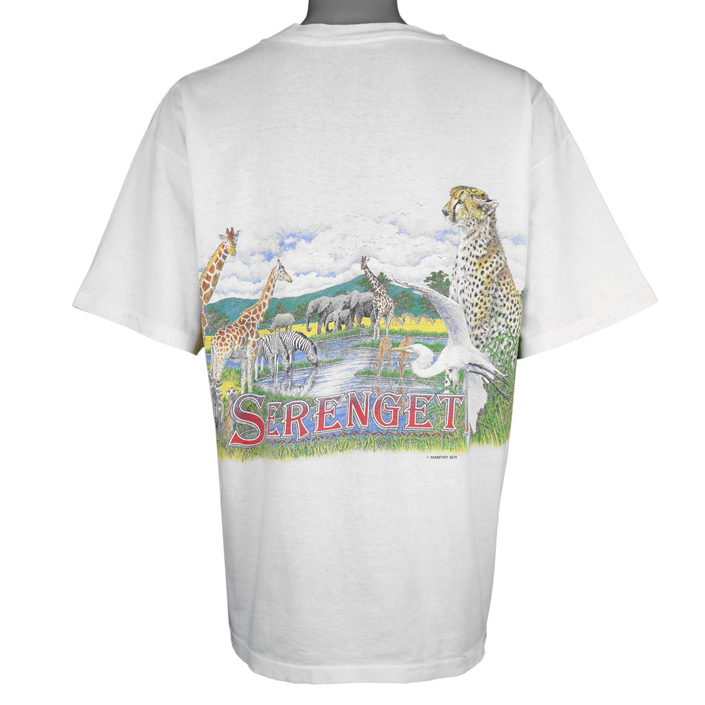 Vintage (Habitat) - Nature Serenget Animal Print T-Shirt 1992 X-Large Vintage Retro
