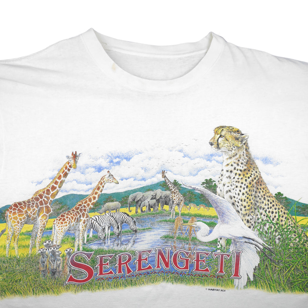 Vintage (Habitat) - Nature Serenget Animal Print T-Shirt 1992 X-Large Vintage Retro