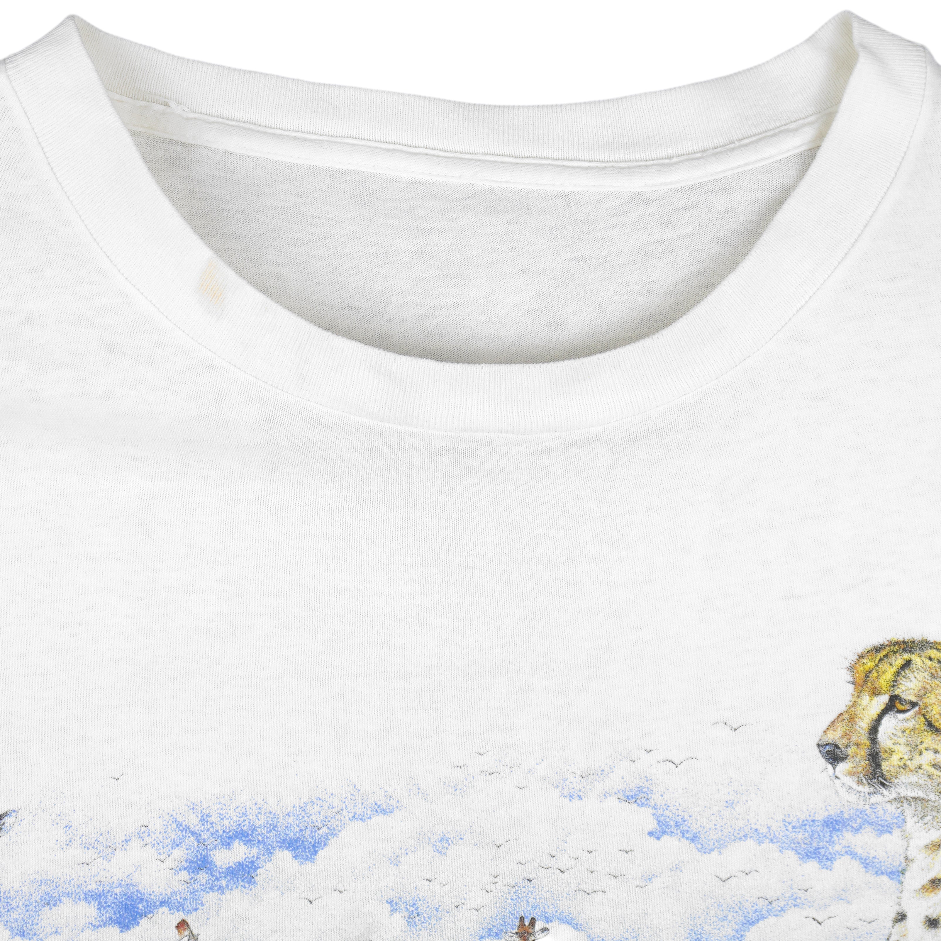 Vintage (Habitat) - Nature Serenget Animal Print T-Shirt 1992 X-Large Vintage Retro