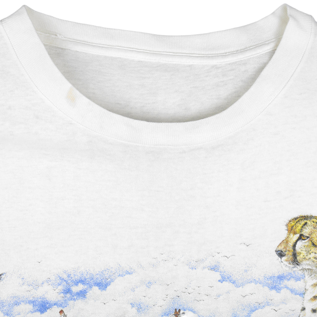 Vintage (Habitat) - Nature Serenget Animal Print T-Shirt 1992 X-Large Vintage Retro