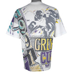 CFL (Woody Sports) - Winnipeg Grey Cup All Over Print T-Shirt 1991 Large Vintage Retro Football