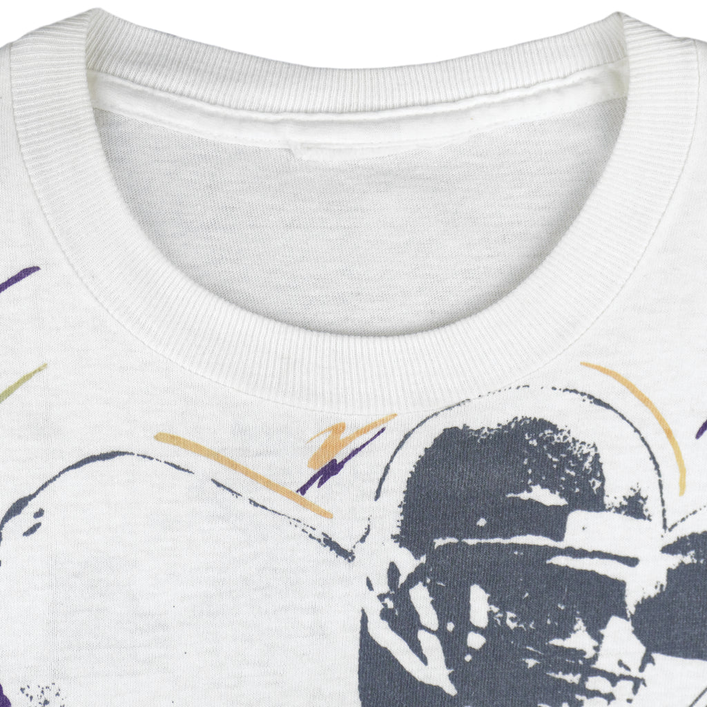 CFL (Woody Sports) - Winnipeg Grey Cup All Over Print T-Shirt 1991 Large Vintage Retro Football