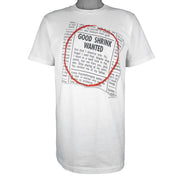 Vintage (Oneita) - Good Shrink Wanted Single Stitch T-Shirt 1990 Large Vintage Retro