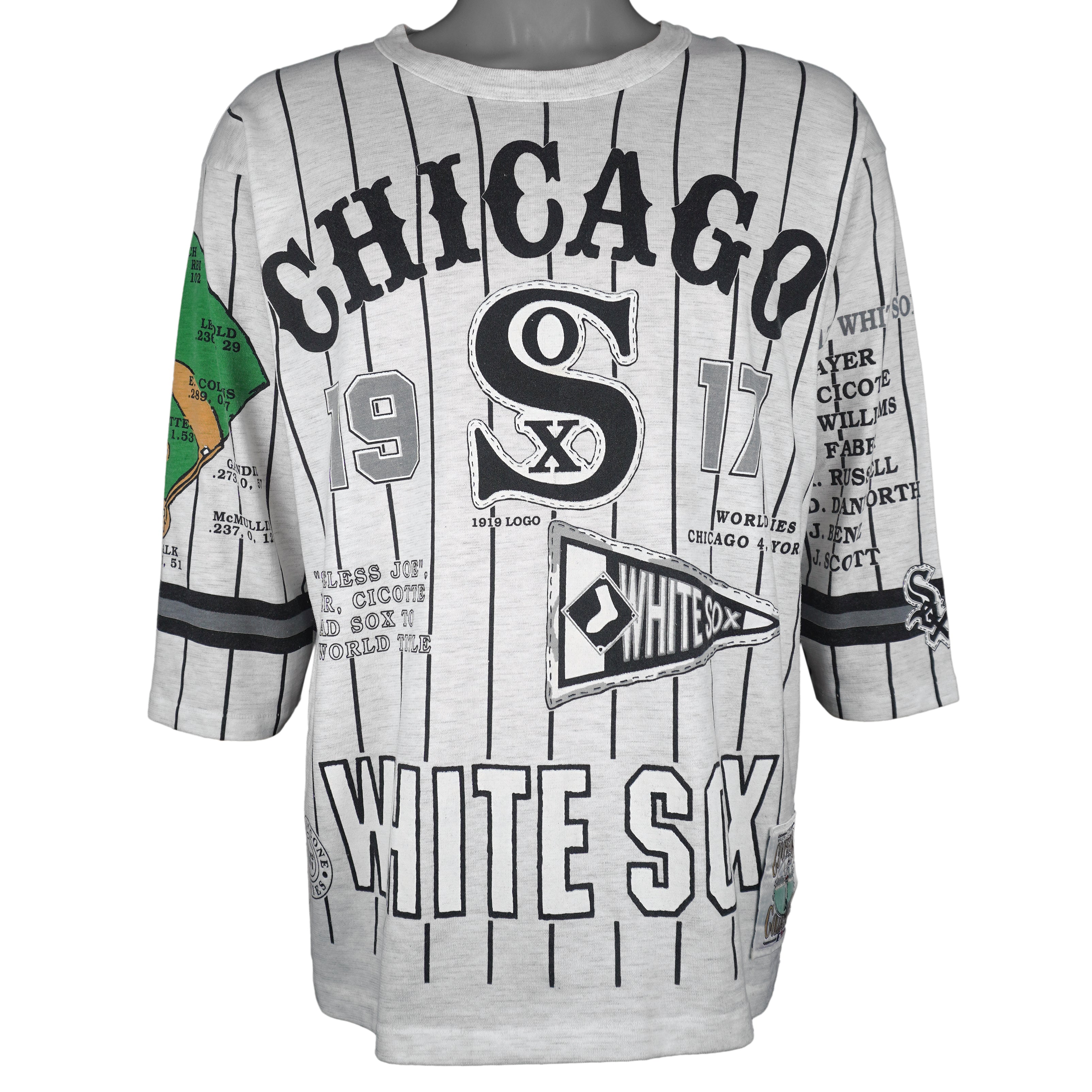 MLB (Long Gone) - Chicago White Sox 1917 World Series T-Shirt 1991 Large Vintage Retro Baseball