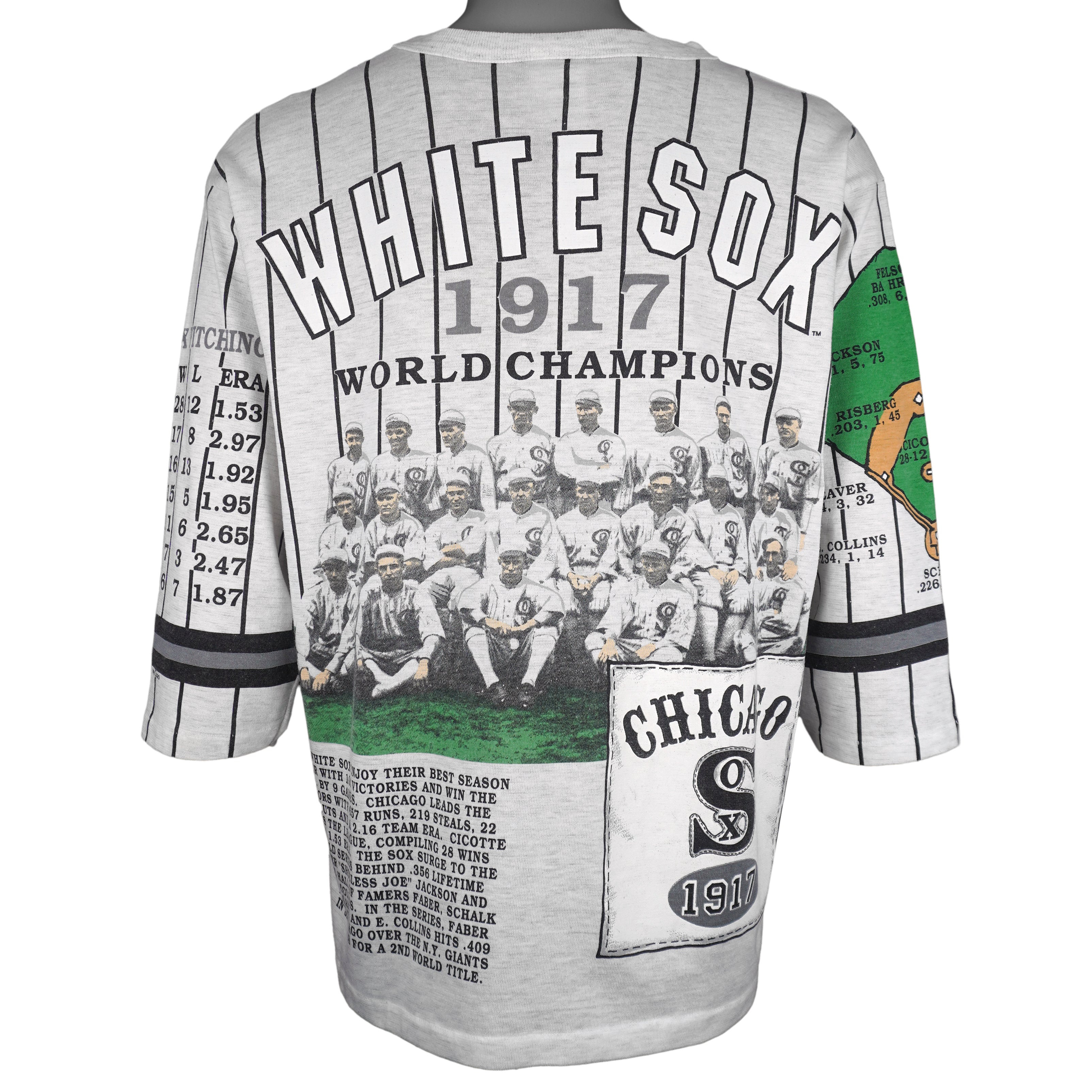 MLB (Long Gone) - Chicago White Sox 1917 World Series T-Shirt 1991 Large Vintage Retro Baseball