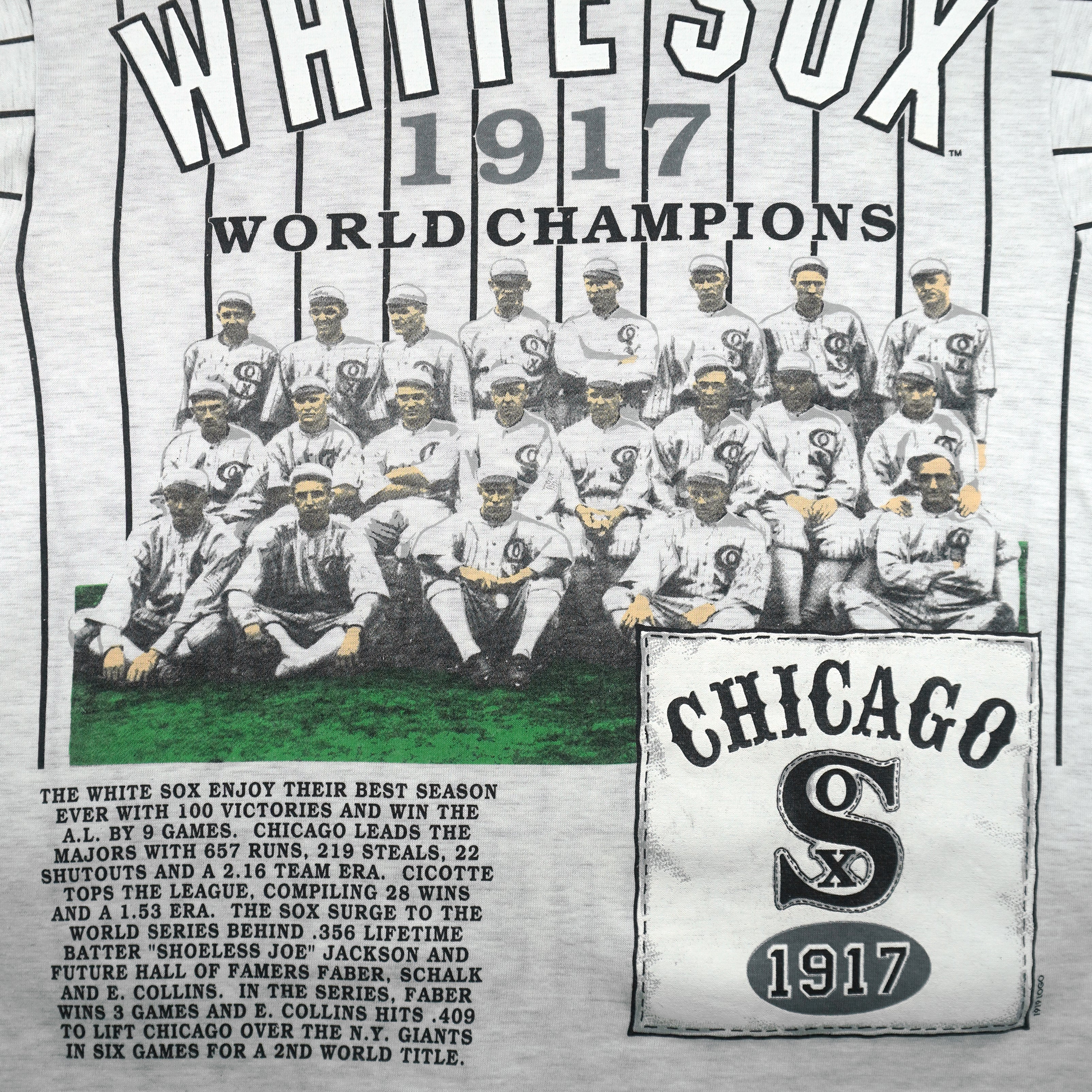 MLB (Long Gone) - Chicago White Sox 1917 World Series T-Shirt 1991 Large Vintage Retro Baseball