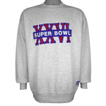 NFL (Nutmeg) - Super Bowl XXVI Crew Neck Sweatshirt 1991 Large Vintage Retro Football