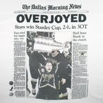 NHL - Dallas Stars Stanley Cup Champions Front Pages T-Shirt 1999 X-Large Vintage Retro Hockey