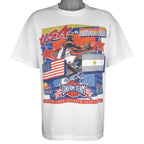 NBA (Hanes) - Dream Team USA Vs Argentina Basketball Olympic Game T-Shirt 1996 Large Vintage Retro Basketball