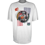 NHL - Calgary Flames VS Hartford Whalers Matchup T-Shirt 1995 X-Large Vintage Retro Hockey