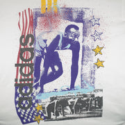 Adidas - Olympics Running Spell-Out T-Shirt 1990s Large Vintage Retro