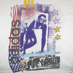 Adidas - Olympics Running Spell-Out T-Shirt 1990s Large Vintage Retro