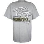 NHL (Logo Athletic) - Nashville Predators Spell-Out T-Shirt 1990s Large Vintage Retro Hockey